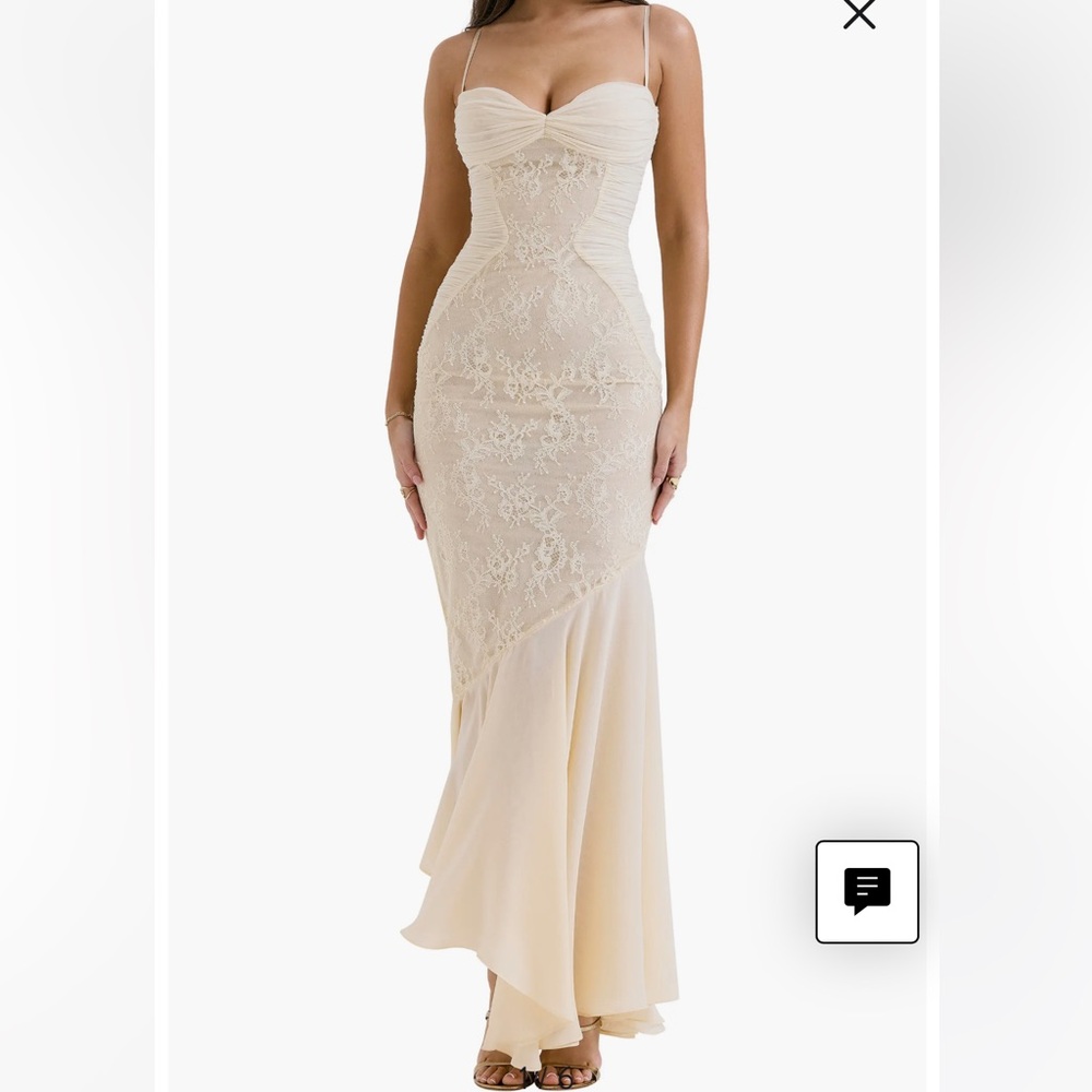 House of CB Felicia Lace Inset Mermaid Gown